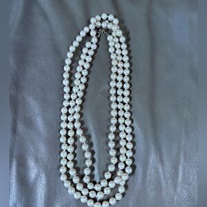 Faux pearl necklace